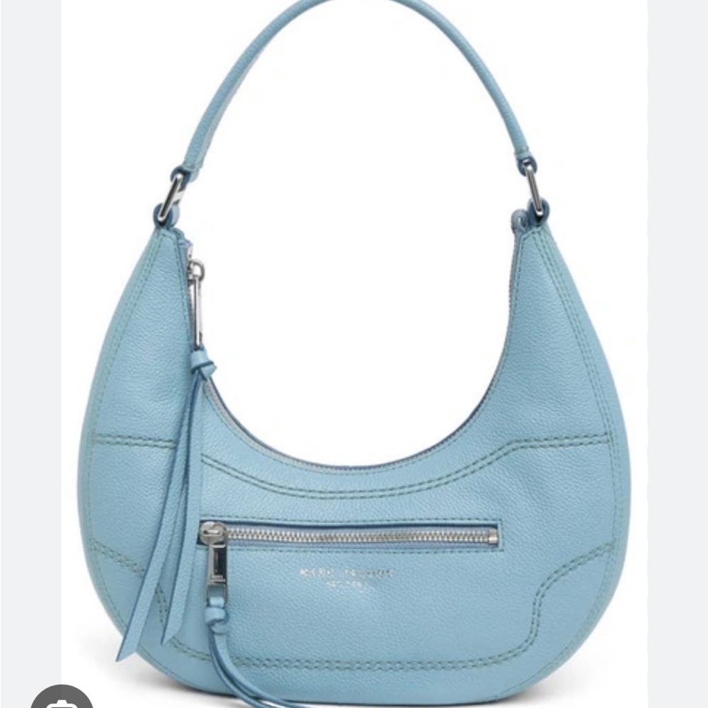 Small Leather Crescent Shoulder Bag